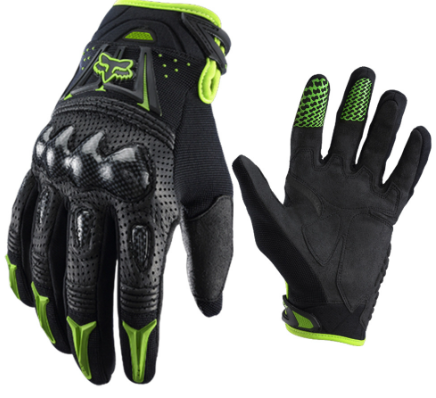 Fox Head Carbon Fiber Leather Motorcycle Riding Gloves
