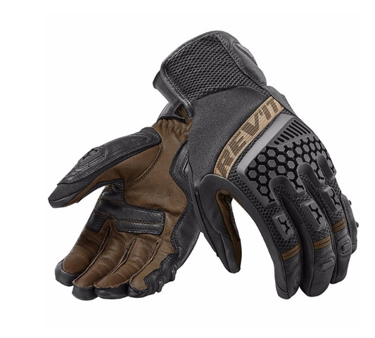 Black Sheepskin Desert Pro Motorcycle Riding Gloves