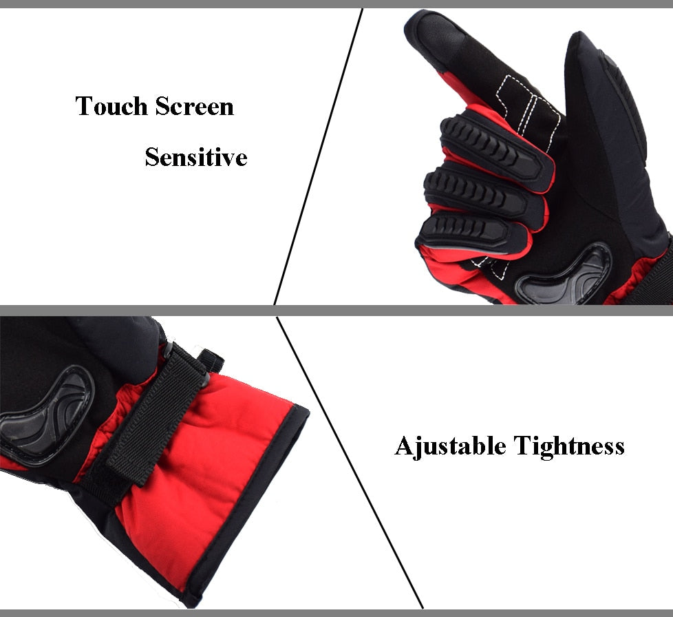 Winter Waterproof Touchscreen Motorcycle Riding Gloves